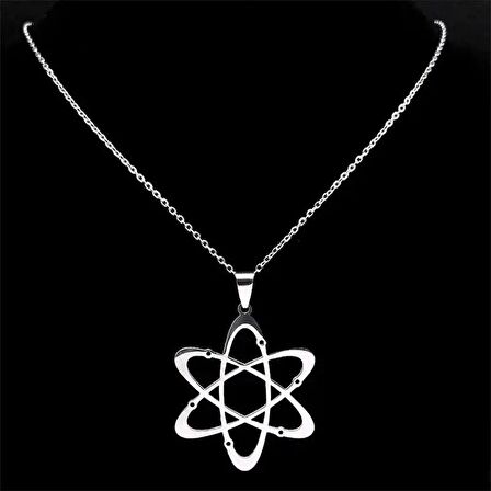 Atom Sembol 925 Ayar Gümüş Kolye