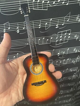 Minyatür Gitar Klasik Rodriguez Ahşap Hediyelik Biblo 25 cm 