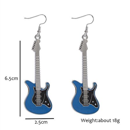 Gitar Küpe Mavi