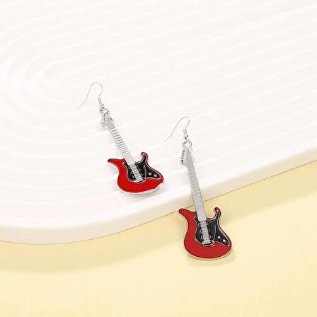 Gitar Küpe Kırmızı