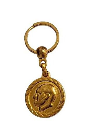 Atatürk Silüeti Gold Anahtarlık