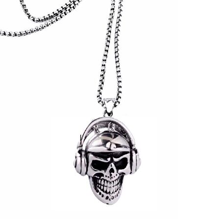 Kuru Kafa dj kulaklık gotik Kolye 