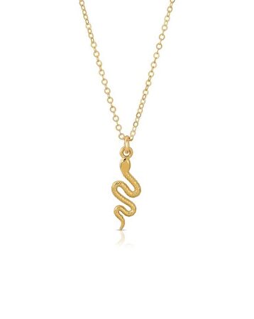 Yılan Snake Paslanmaz Çelik Gold Kolye 