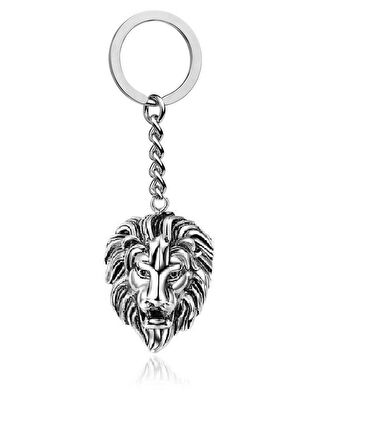 Silver Taçlı Aslan Figür Anahtarlık 