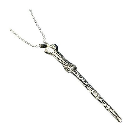 Herşey Nota Harry Potter Voldemort Asa Kolye Gümüş Kaplama Burgu Zincir