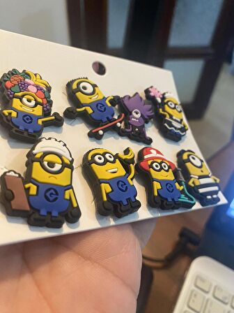 Minyonlar Minions Terlik Süsü Tüm Terlikler Uyumlu 8 Adet