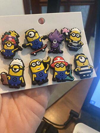 Minyonlar Minions Terlik Süsü Tüm Terlikler Uyumlu 8 Adet