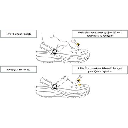 Disney Sünger Bob Crocks Terlik Süsü Jibbitz Crocs Aksesuarı 8 Adet