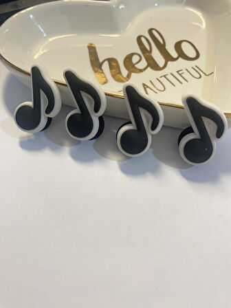 Nota Müzik Terlik Süsü Terlik Crocks Jibbitz 4 lü set