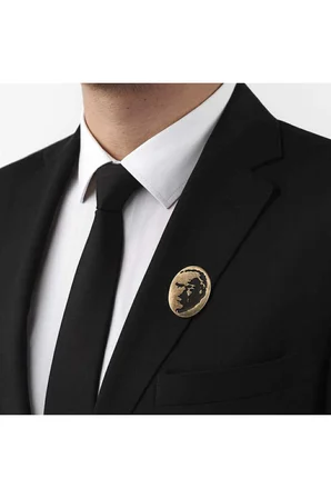 Atatürk Silüeti Gold Rozet Kadın Erkek