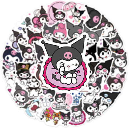 Kuromi Sticker Etiket Seti 25 Adet Karışık Seçim 1771