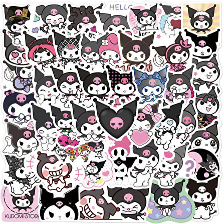 Kuromi Sticker Etiket Seti 25 Adet Karışık Seçim 1771