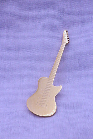 Şık Gold Gitar Model Broş - Yaka İğnesi Unisex Aksesuar