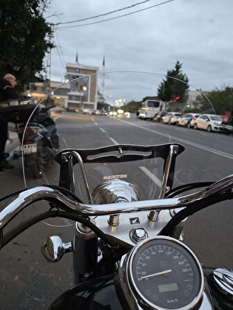 MOTOCAM Honda Shadow 750 Ön Cam 1999-2010 Model 45cm Şeffaf Renkli 4mm APARATSIZDIR