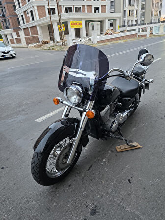 MOTOCAM Honda Shadow 750 Ön Cam 1999-2010 Model 45cm Siyah Renkli 4mm APARATSIZDIR