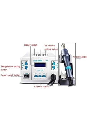 861DW Dijital SMD Lehimleme İstasyonu Akıllı Sıcak Hava 1000 W Dijital Rework Station