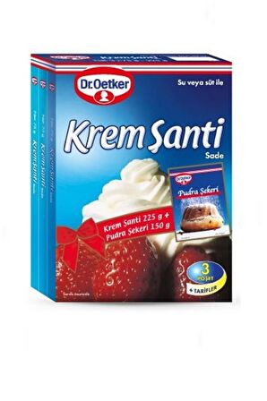 Krem Şanti 3x75 g. Pudra Şekeri 150 g. Pastacılık Seti