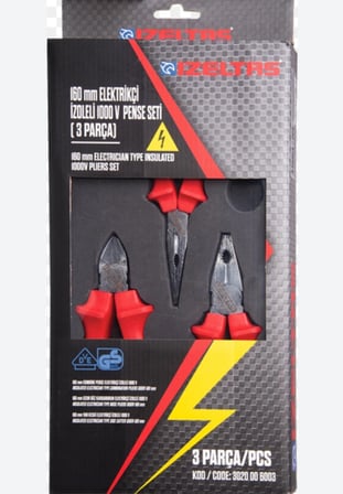 1000V İzoleli Elektrikçi Seti (3 parça)