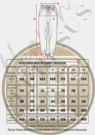 Müslin Cennet Pantalon - 2030