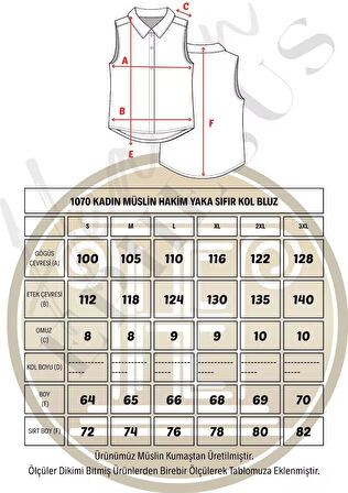 Müslin Hakim Yaka Sıfır Kol Bluz -1070