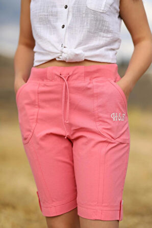 Pamuklu Orta Boy Şort - 2050