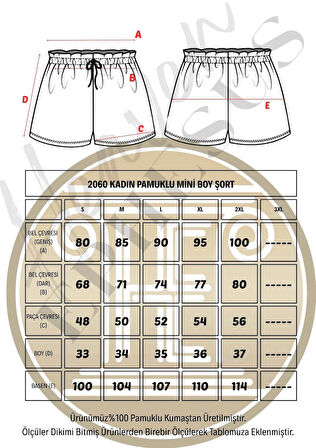 Pamuklu Mini Şort - 2060