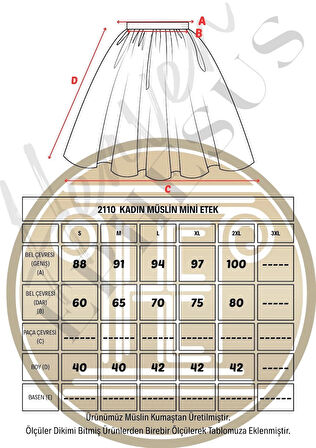 Müslin Mini Etek - 2110