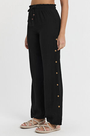 Müslin Düğmeli Pantalon - 2100