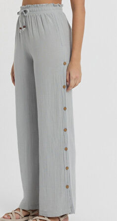 Müslin Düğmeli Pantalon - 2100