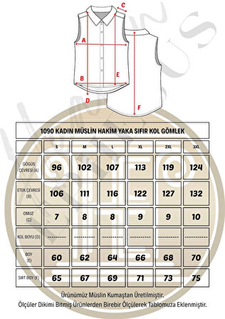 Müslin Hakim Yaka Sıfır Kol Gömlek -1090