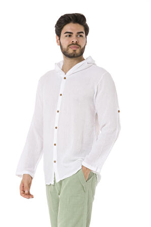 Müslin Kapüşonlu Gömlek - 4010 