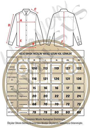 Müslin Yakalı Uzun Kol Gömlek - 4030