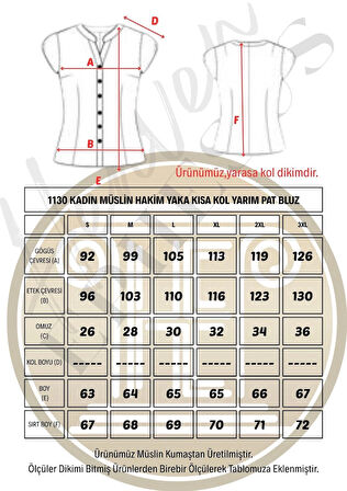 Müslin Hakim Yaka Kısa Kol Bluz -1130