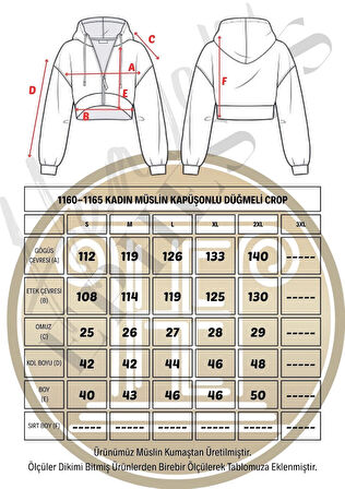 Müslin Kapşonlu Crop -1160