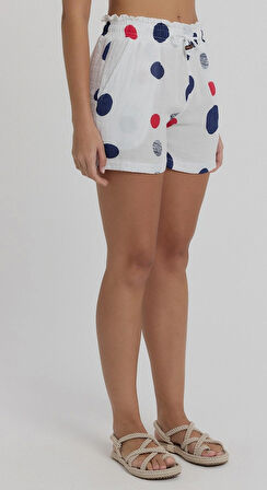 Müslin Desenli Mini Şort-2015