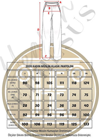 Müslin Kılasik Pantalon -2020