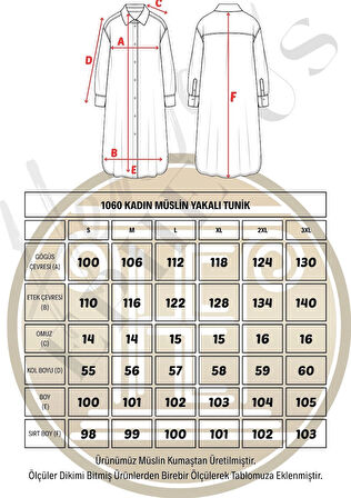Müslin Yakalı Tunik -1060