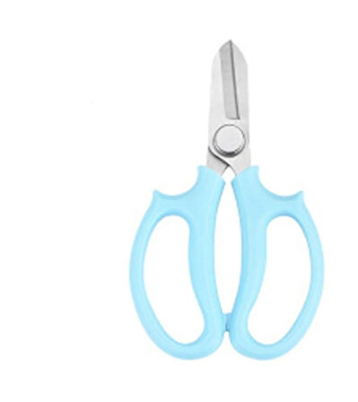 Bahçe Çiçek Makası, Keskin Paslanmaz Çelik Çiçek Makası, Budama Makası Çok Amaçlı Makas mavi