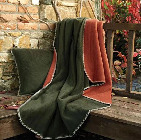 Çift Kişilik Düz Pamuklu Battaniye çift taraflı  200 x 220