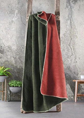 Çift Kişilik Düz Pamuklu Battaniye çift taraflı  200 x 220