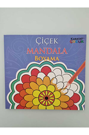 4E Boyama Kitabı Çocuklar İçin Mandala Çiçek Boyama Karatay