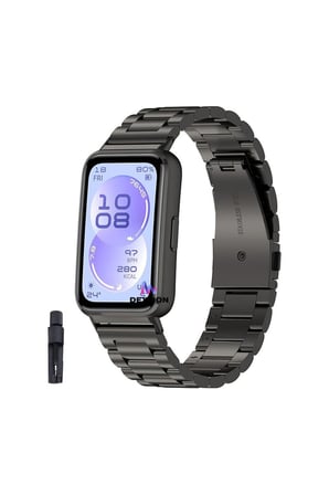 Huawei Band 11 / 11 Pro Uyumlu Paslanmaz Çelik Baklalı Metal Premium Kordon