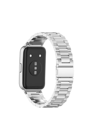 Huawei Band 11 / 11 Pro Uyumlu Paslanmaz Çelik Baklalı Metal Premium Kordon