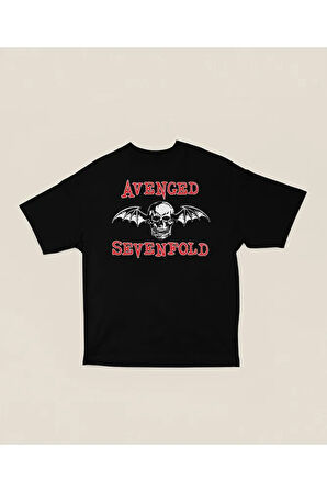Avenged Sevenfold Baskılı Unisex Oversize Rock Metal Tişört