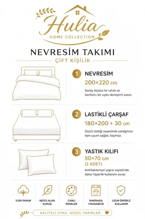 Ranforce Lastikli Çarşaflı Nevresim Takımı Çift Kişilik Pamuklu Yumuşak Doku 4 Mevsim Uygun kanaviçe 