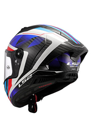 THUNDER KARBON GP AERO RAUTE MAVİ-KIRMIZI KASK