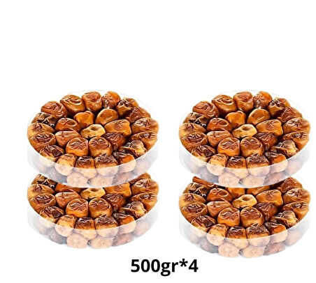 Medine Yaş Hurma 2 Kg (4×500g) - Premium Sukkari Yumuşak Taze Hurma