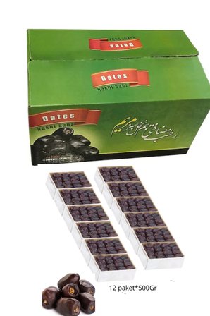 İran Rutab Hurması Toptan | 12x500 GR (6 KG Koli) | Taze Yumuşak Hurma | Gıda