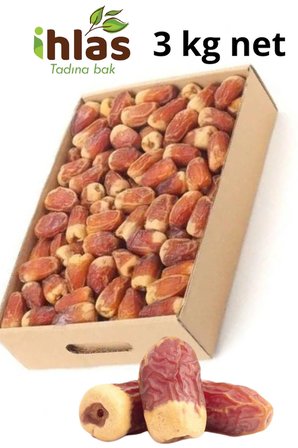 Sugai Hurma Lüks Diyete Uygun/Doğal/Glikoz Ve İlave Şeker İçermez 3 Kg koli