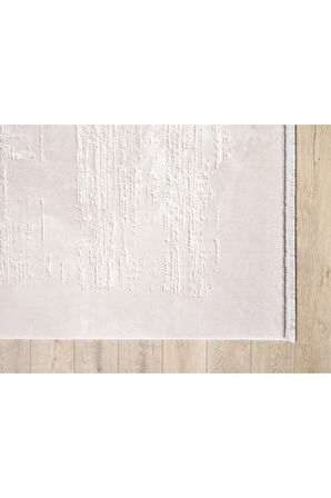 Iskandinav Desenli Yumuşak Dokulu Havana Tozsuz Dokuma Halı Hv02 Beyaz